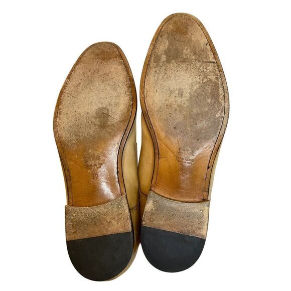 Giulio Moretti Tan Distressed Leather Oxford Shoes - Picture 6 of 9